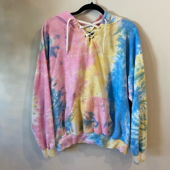Exist Tops - Exist spring tie die Oregon seaside hoody